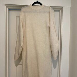 White Maternity Sweater Dress